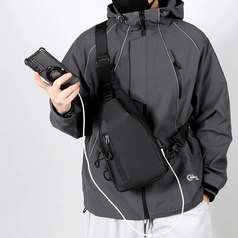 尊梵 韩版时尚简约 尼龙布 胸包 男款 多色