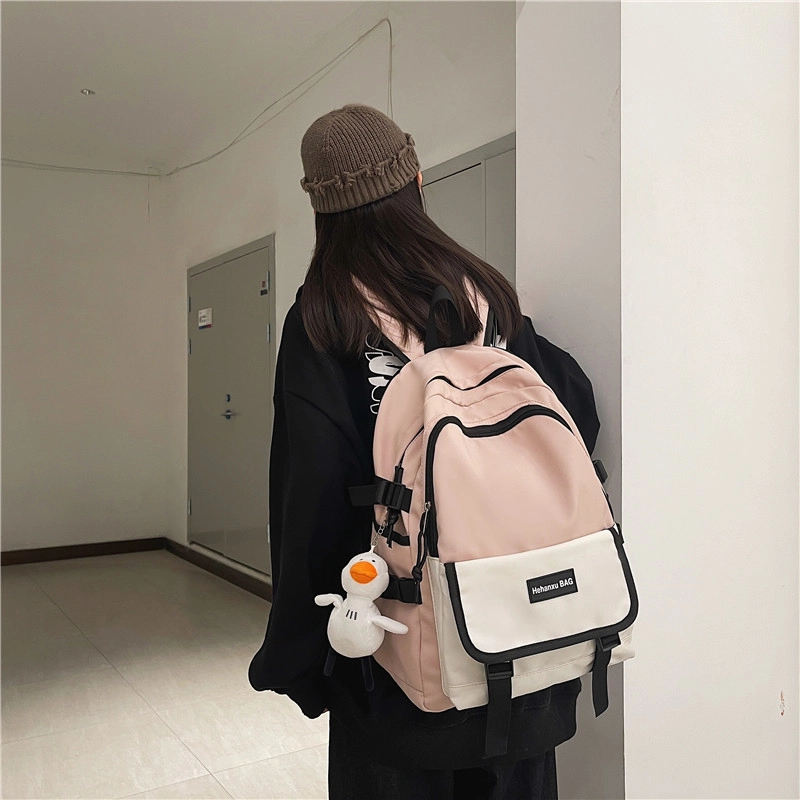 尊梵 小清新拉链 时尚双肩包 学生校园背包 尼龙 男女同款 多色