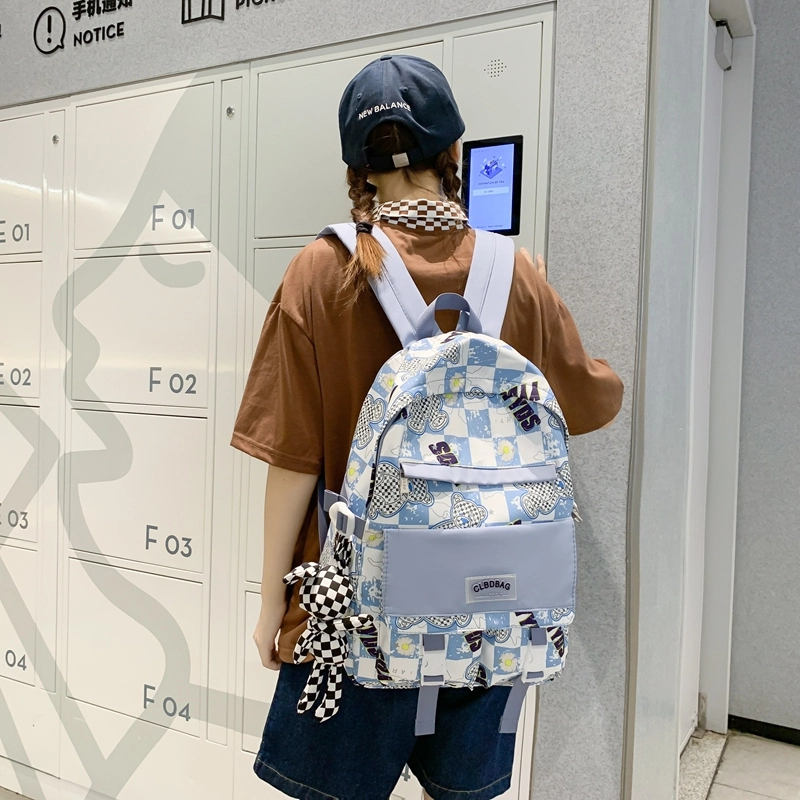 尊梵 电脑大学生小清新时尚校园 背包双肩包 尼龙 女款 多色