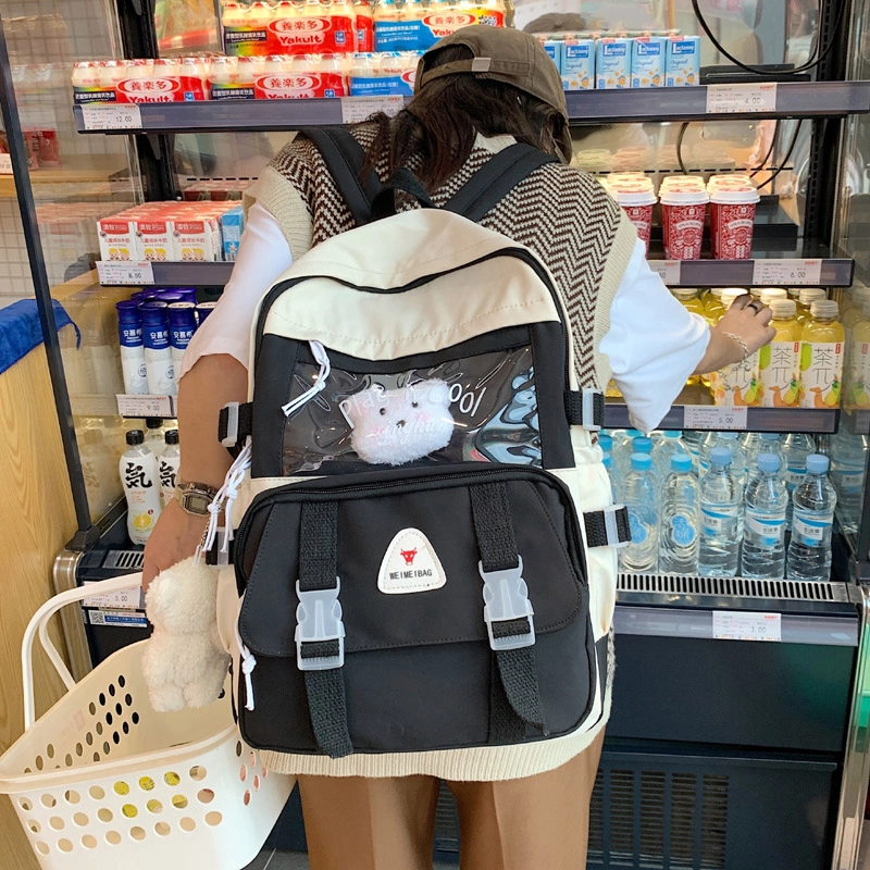 尊梵 小清新休闲简约百搭通勤 尼龙 双肩包 女款 黑色/紫色/绿色/蓝色/粉红色