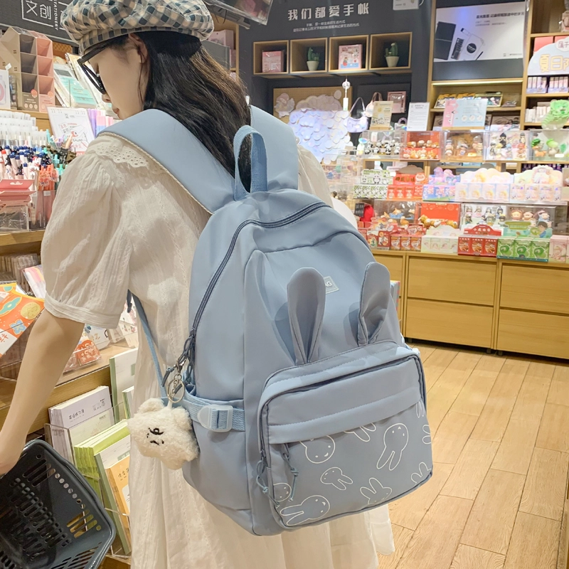 尊梵 甜美淑女时尚街头潮流休闲百搭 尼龙 双肩包 女款 黑色/紫色/绿色/蓝色/粉色