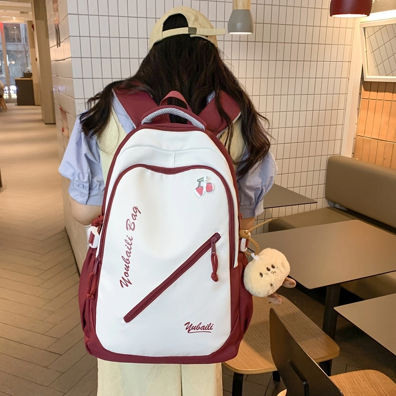 尊梵 多功能电脑大容量学生女大学生电脑多口袋 尼龙 双肩包 女款 多色