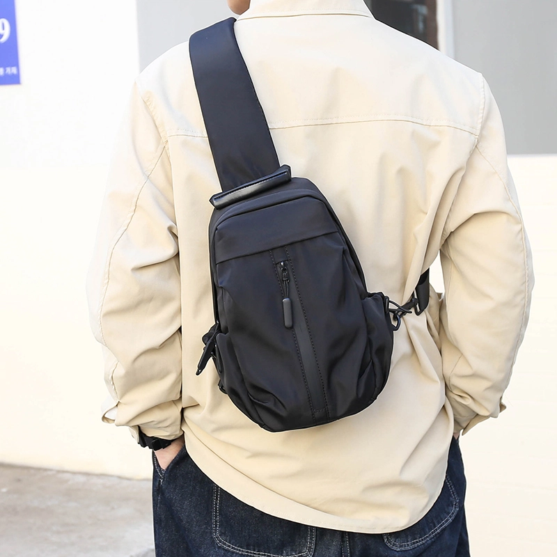 尊梵 时尚休闲 尼龙布 斜挎包胸包 常规 男款 黑色/灰色/蓝色