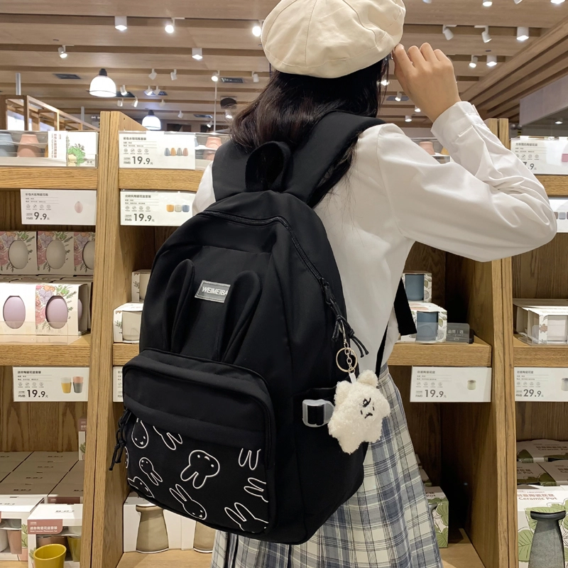 尊梵 甜美淑女时尚街头潮流休闲百搭 尼龙 双肩包 女款 黑色/紫色/绿色/蓝色/粉色