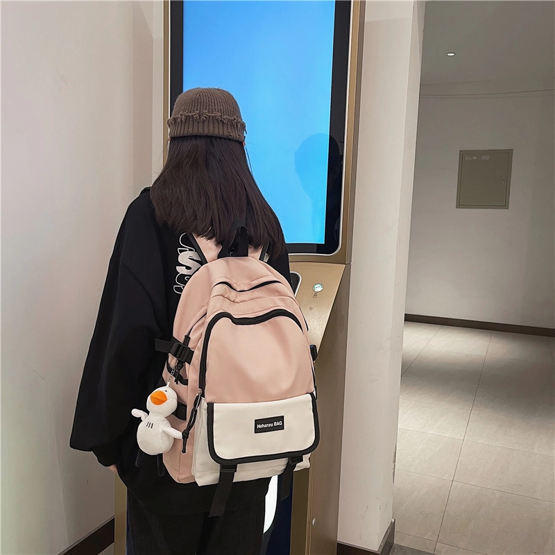 尊梵 小清新拉链 时尚双肩包 学生校园背包 尼龙 男女同款 多色
