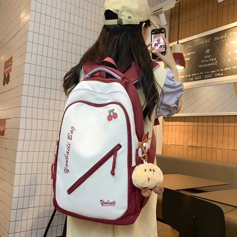 尊梵 多功能电脑大容量学生女大学生电脑多口袋 尼龙 双肩包 女款 多色