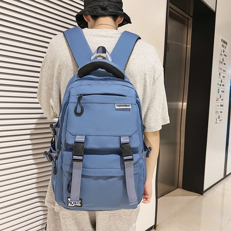 尊梵 日系工装风休闲简约时尚百搭学生通勤 尼龙 双肩包 白色/黑色/绿色/蓝色