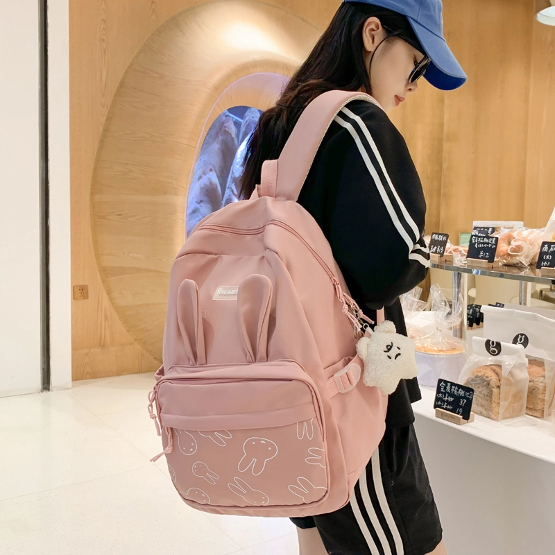 尊梵 甜美淑女时尚街头潮流休闲百搭 尼龙 双肩包 女款 黑色/紫色/绿色/蓝色/粉色