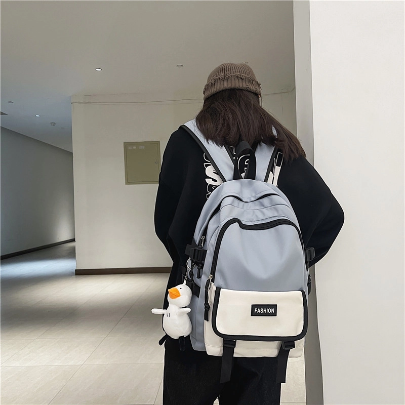 尊梵 小清新拉链 时尚双肩包 学生校园背包 尼龙 男女同款 多色