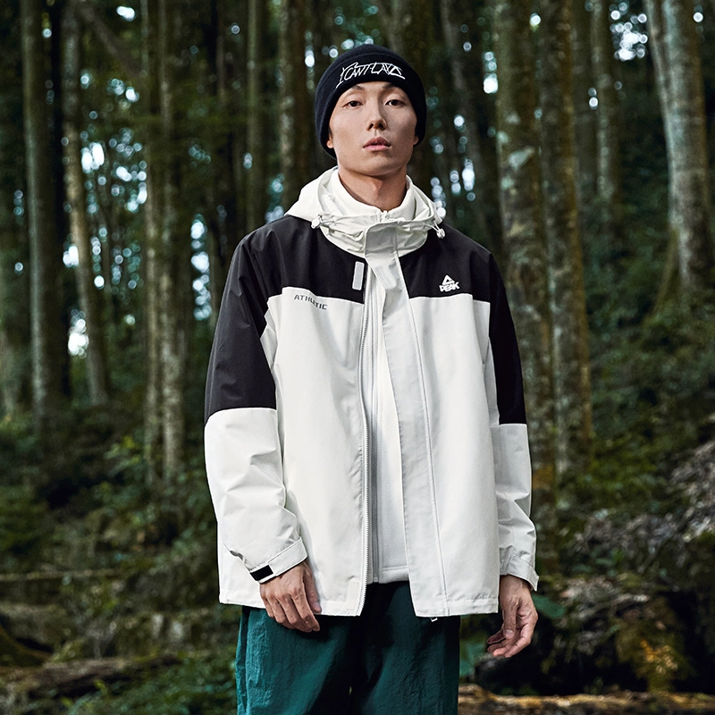 匹克  三合一风衣 山系徒步户外潮流防泼水运动外套梭织日常穿搭专业防护登山服 冲锋衣 风衣 男款 本白