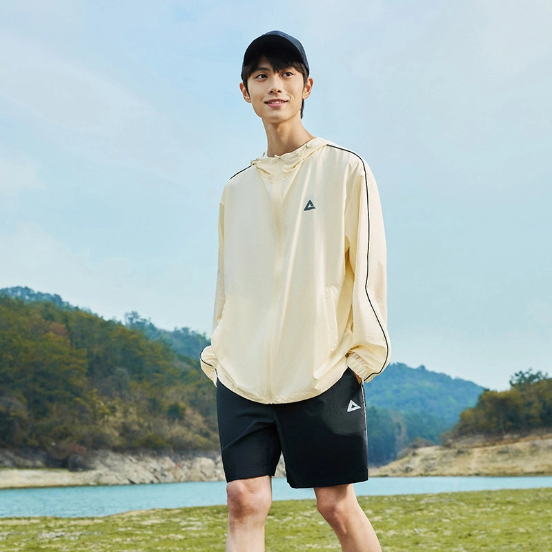 匹克 紫薯防晒 梭织防晒套装夏季官方新款防晒衣轻薄透气运动外套 男女同款 白灰黑