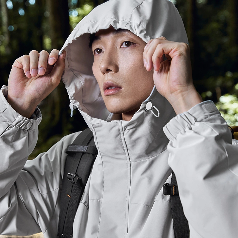 匹克  三合一风衣 山系徒步户外潮流防泼水运动外套梭织日常穿搭专业防护登山服 冲锋衣 风衣 男款 浅银灰