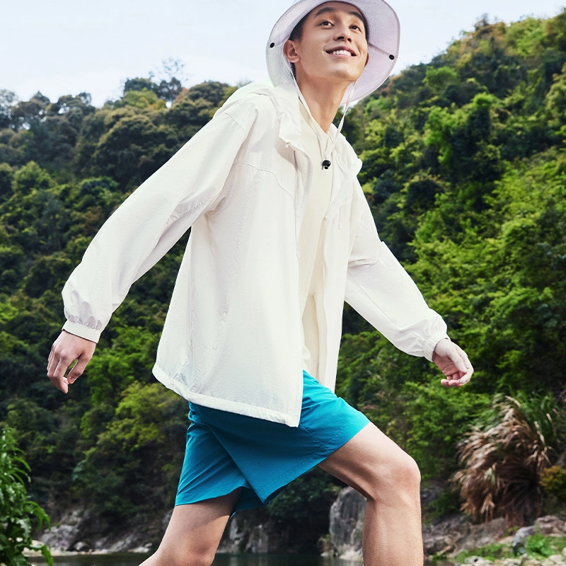 匹克 涉溪胶囊系列 运动外套夏季防晒梭织皮肤风衣运动风衣 男款 本白