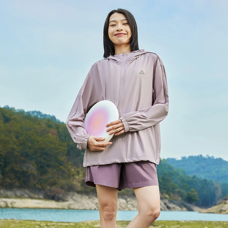 匹克 紫薯防晒 梭织防晒套装夏季官方新款防晒衣轻薄透气运动外套 男女同款 浅紫深紫
