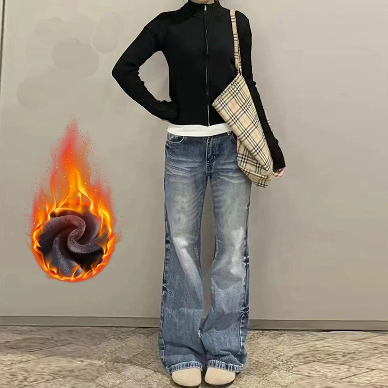 依钗 美式复古多款式水洗牛仔裤 女款