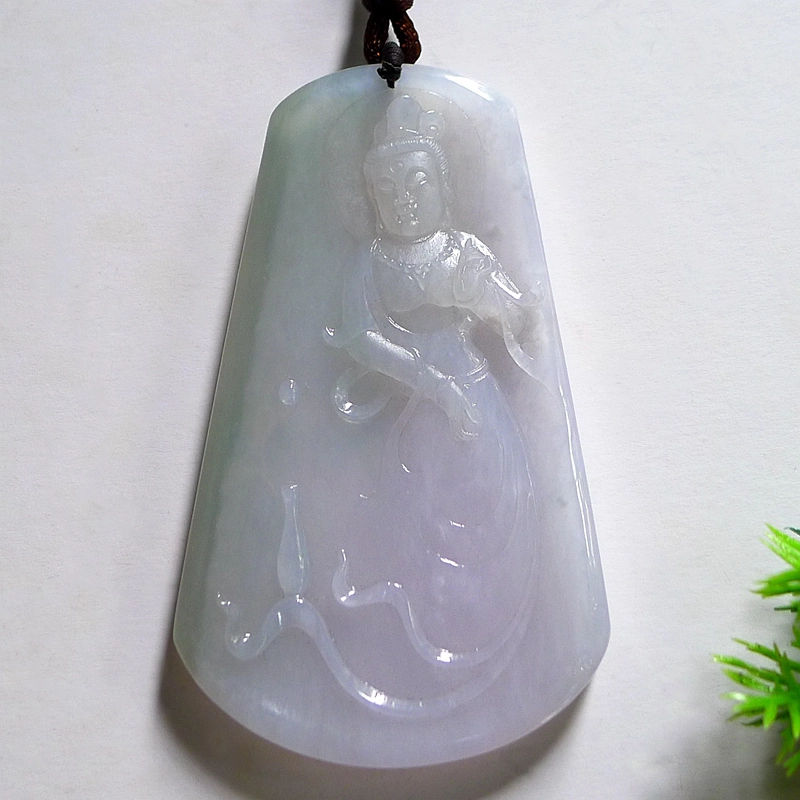 菲燕 菩萨玉佩 冰种 翡翠吊坠 男女同款情侣款