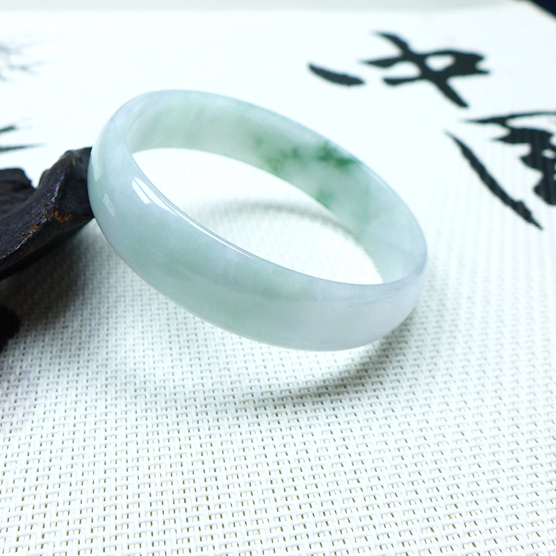 菲燕 飘花贵妃玉镯 糯种 翡翠手镯 女款