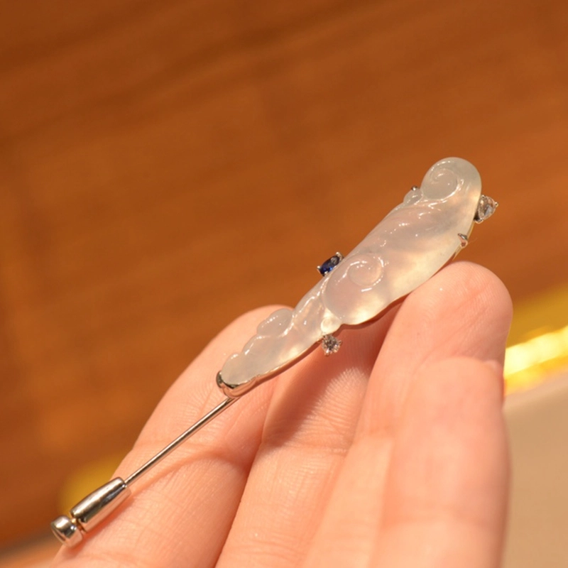 菲燕 灵芝如意 糯种 胸针 男女同款情侣款