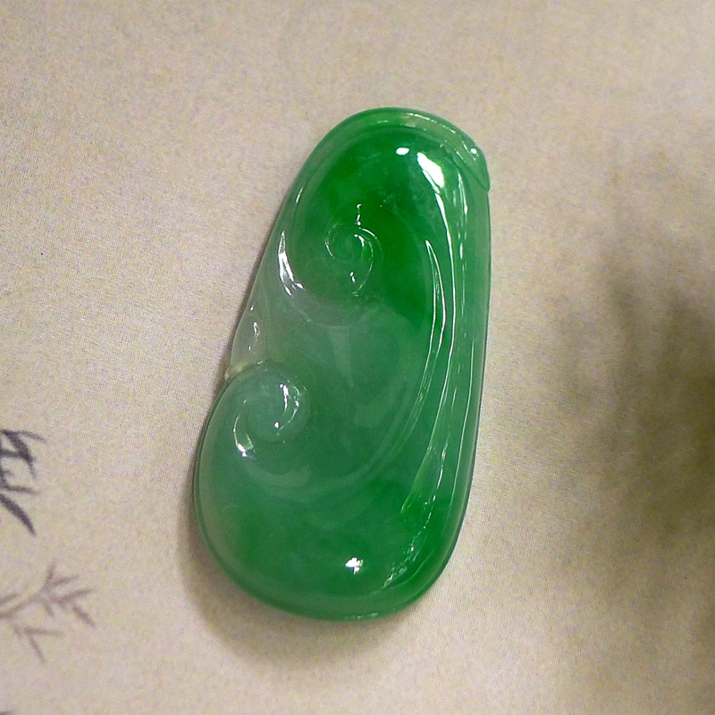 菲燕 绿如意 糯冰 翡翠吊坠 男女同款情侣款