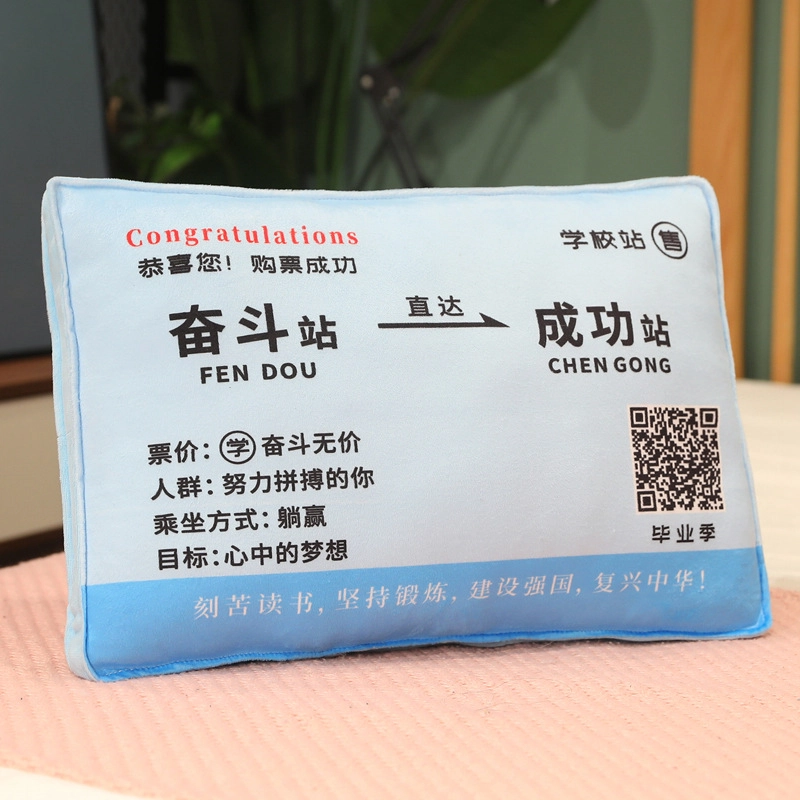 安之静雅 睡觉抱枕励志加油金榜题名 玩偶周边