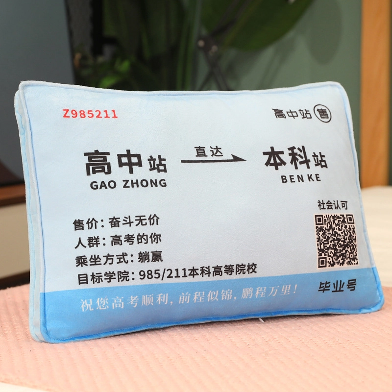 安之静雅 睡觉抱枕励志加油金榜题名 玩偶周边
