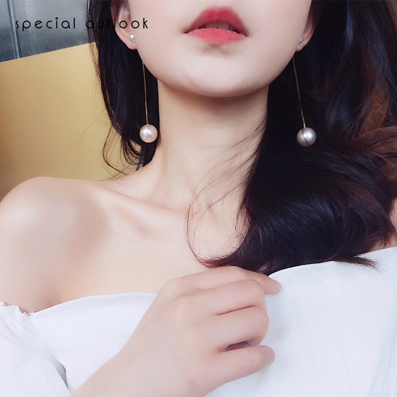 伊灿 小众设计感高级精致时尚气质 仿珍珠 耳环 女款 通勤大气百搭