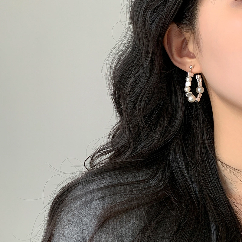 伊灿 碎银几两 小众设计高级感耳饰 仿珍珠 耳环 女