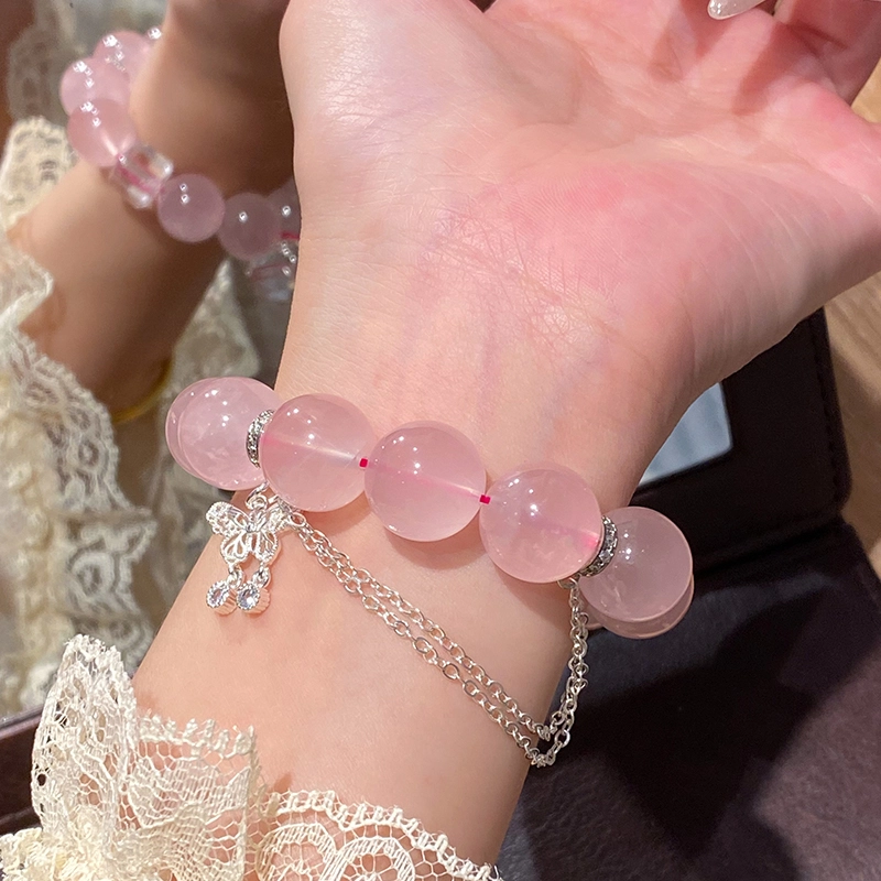 中鑫珠宝 悦动巴西芙蓉石 蝴蝶流苏 水晶 手串 女款