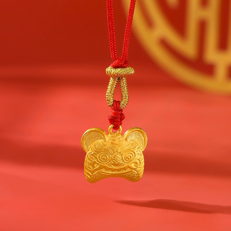 中鑫珠宝 布老虎古法工艺宝宝编绳挂坠 足金 按克计价 黄金吊坠 男女同款情侣款