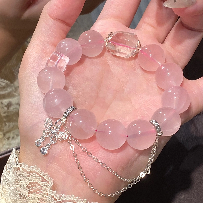 中鑫珠宝 悦动巴西芙蓉石 蝴蝶流苏 水晶 手串 女款