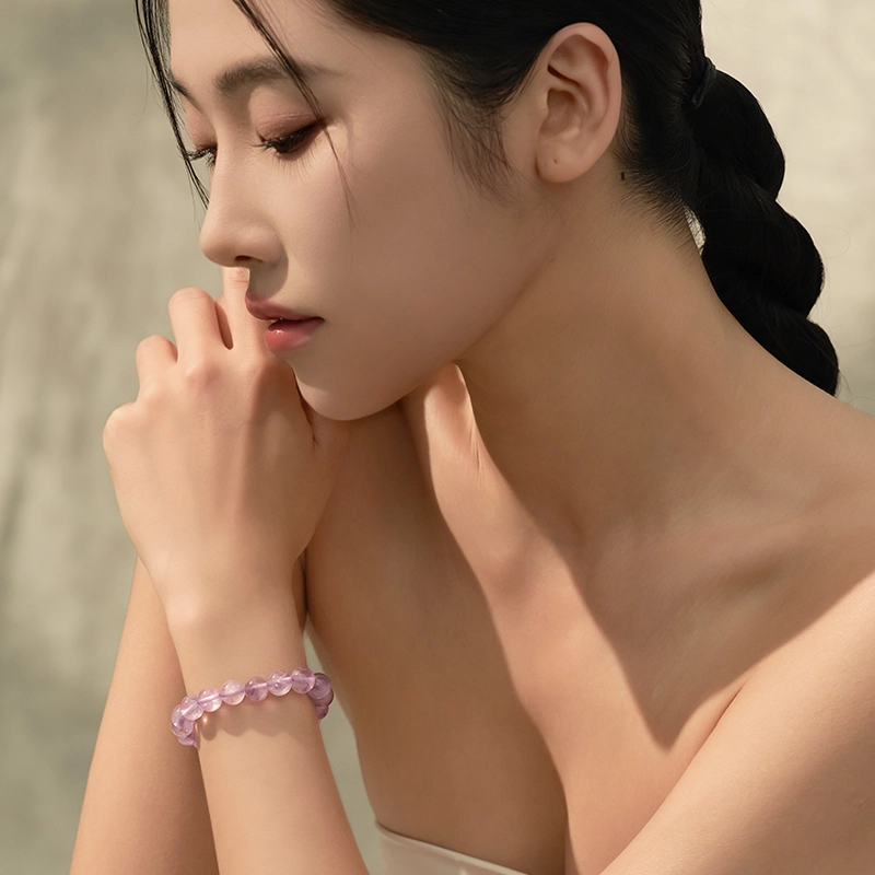 中鑫珠宝 薰衣草梦幻浪漫紫晶 招财好运 首饰 水晶 手串 女款