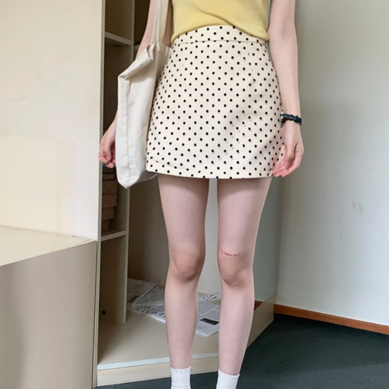 木清清 高腰时尚百搭气质休闲短裙 女款 杏色