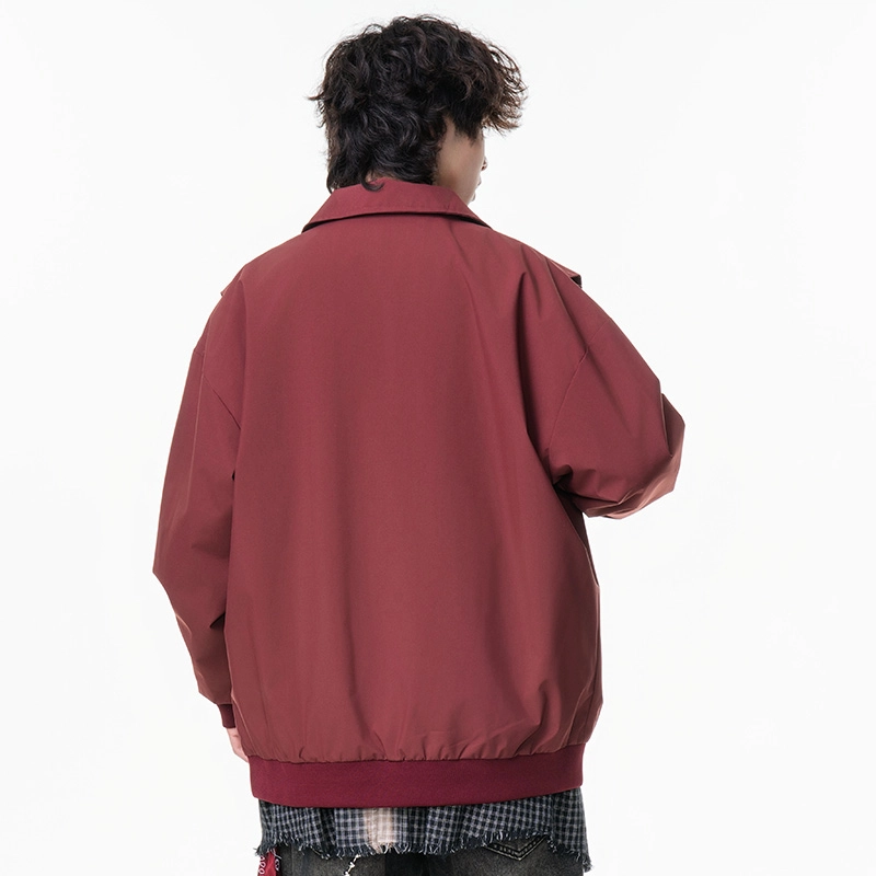 普鲁士多特蒙德 工装上衣外套男士春秋季百搭美式翻领高街休闲宽松潮流棒球服时尚高级设计感夹克 男女同款