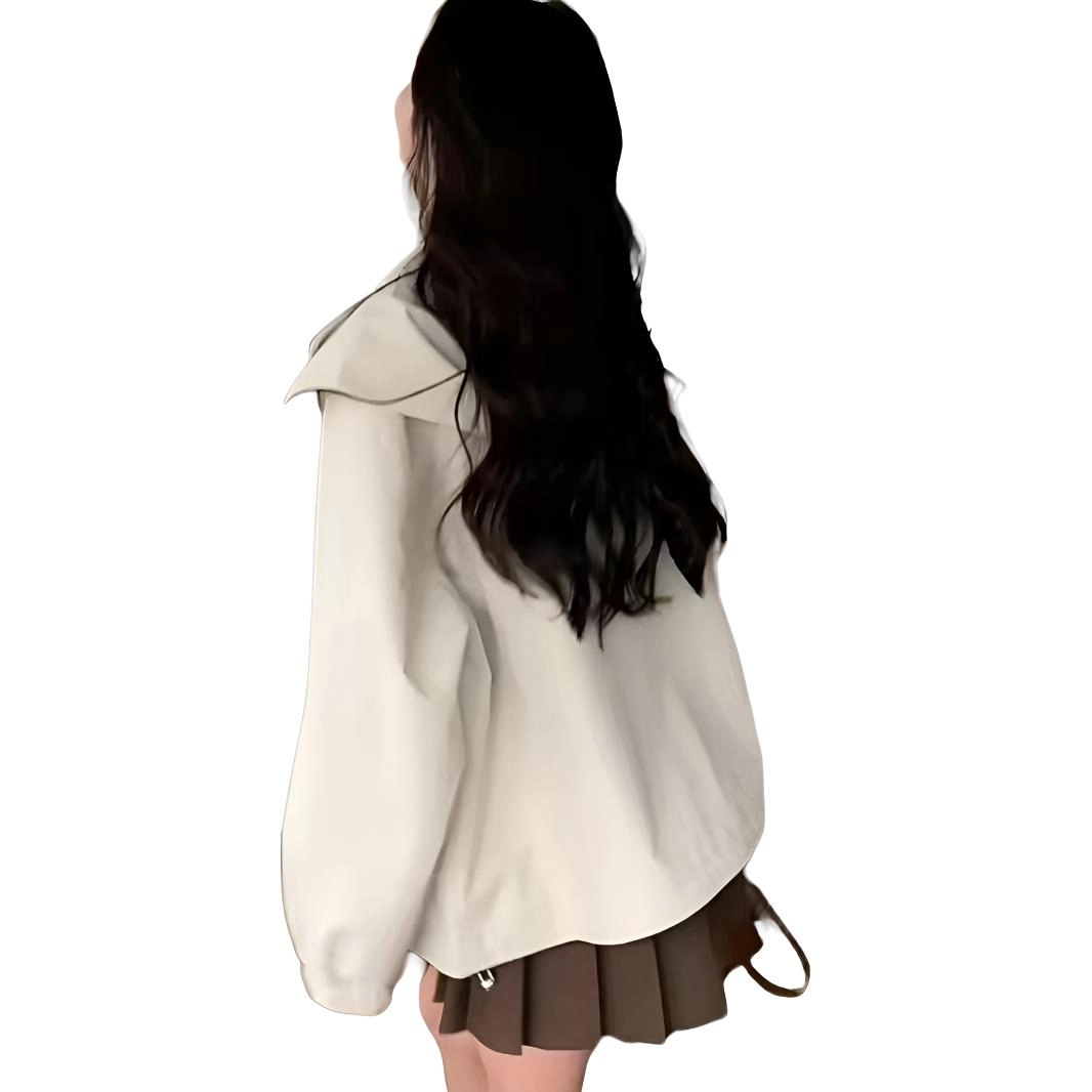 邓大喵 美式复古外套女春秋季重工金属休闲时尚夹克上衣女棒球服 女款