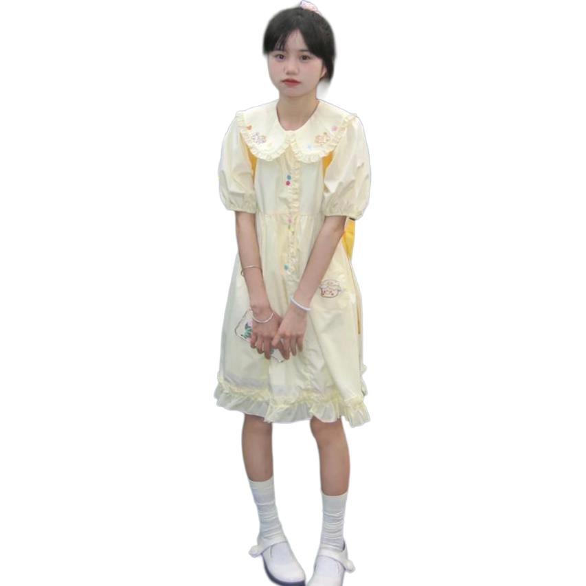 邓大喵 日系软妹学院风卡通短袖连衣裙 女款