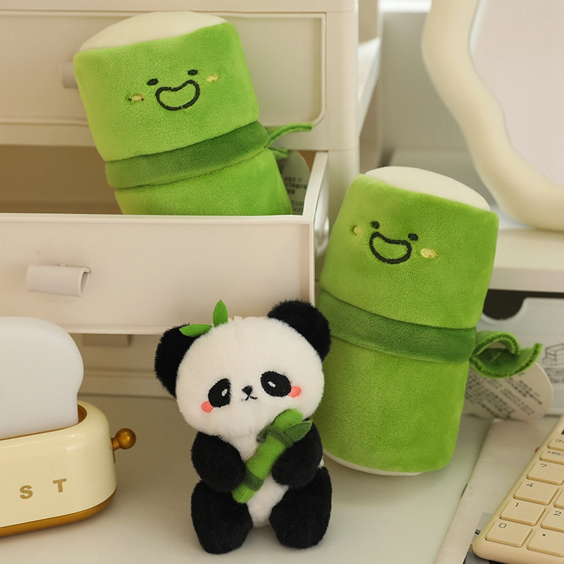 豪伟达 竹筒熊猫系列 创意有趣安抚 玩偶周边
