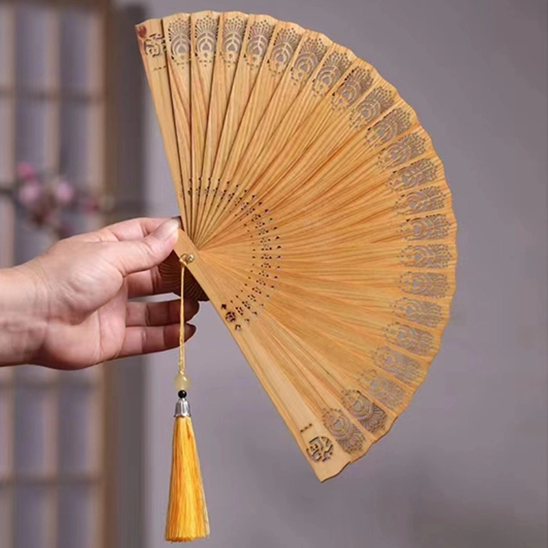 仙作美 国风苏扇孔雀开屏 太行崖柏 红木手把件 男女同款情侣款 崖柏