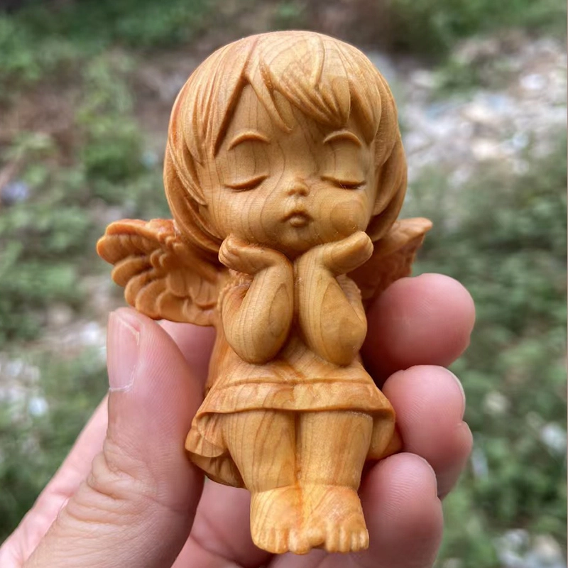 仙作美 可爱文玩小天使 崖柏 把件 男女同款情侣款