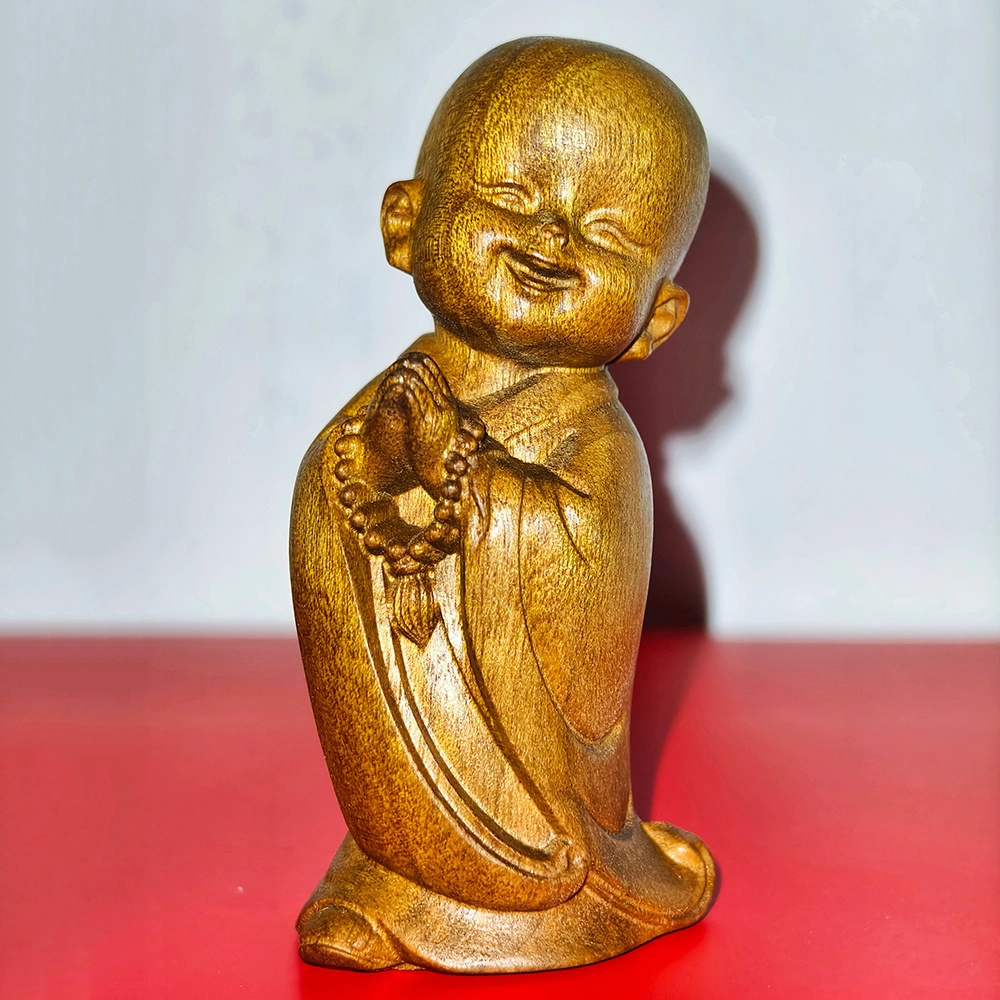仙作美 整木雕刻件 楠木 摆件 男女同款情侣款