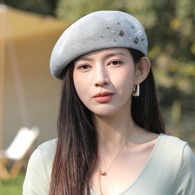 撞青春 镂空蓓蕾帽 款画家帽子 和纸 贝雷帽 女款