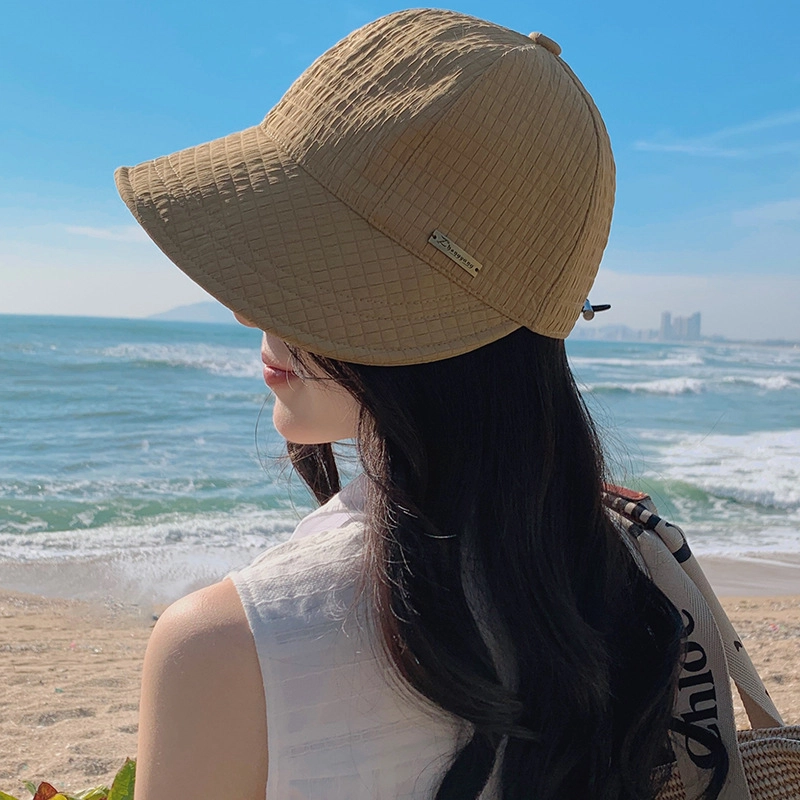 撞青春 防晒防紫外线遮阳帽素颜太阳帽 棉布 渔夫帽 女款