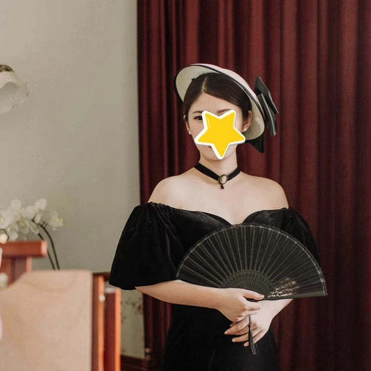 撞青春 白色复古赫本风晚宴英伦夜上海旗袍礼服帽子头饰 缎面 礼帽 女款