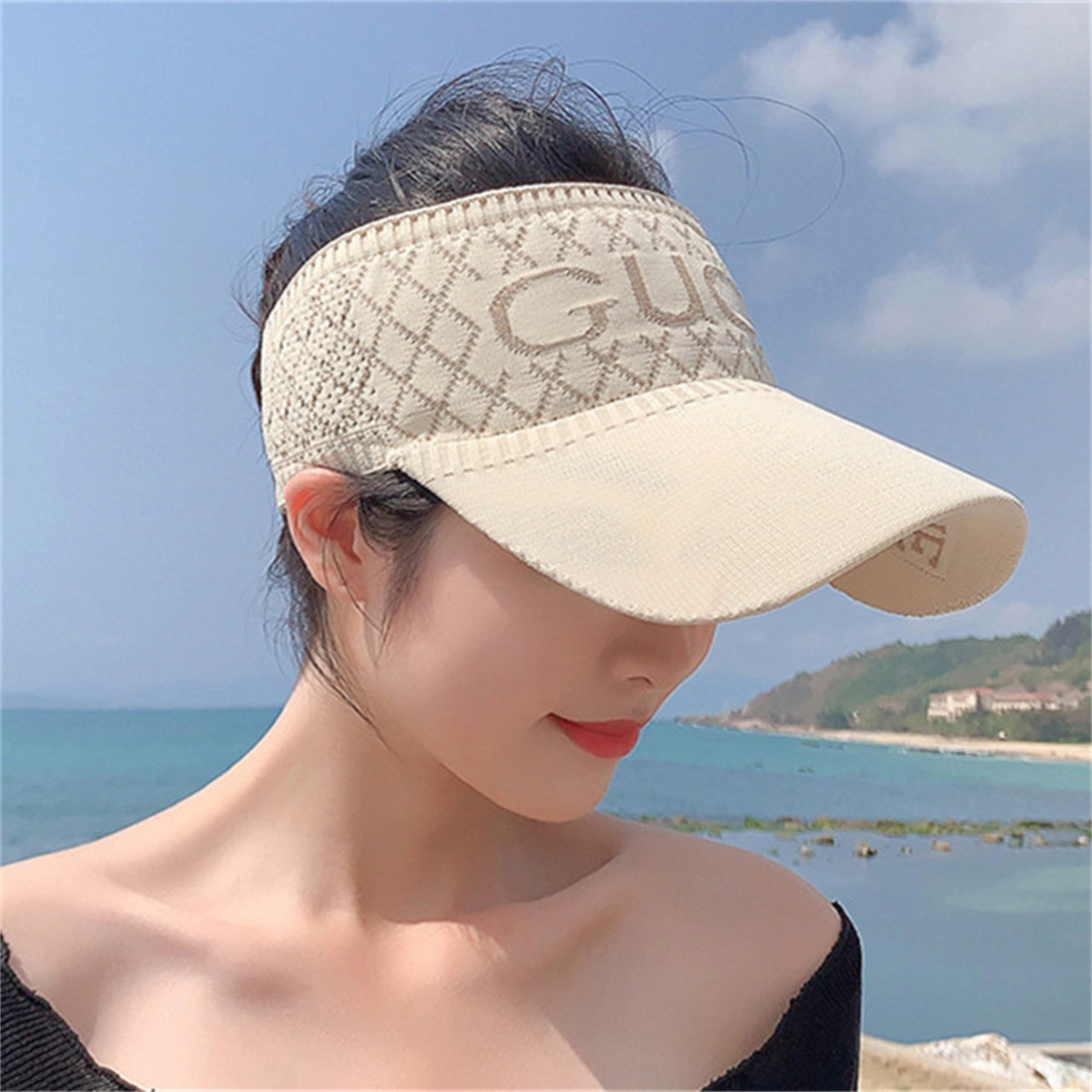 撞青春 空顶遮阳户运动外防晒 涤纶 鸭舌帽 女款