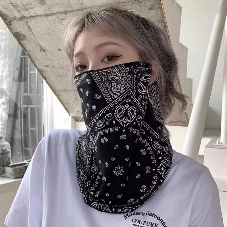 撞青春 挂耳全脸遮阳户外护颈骑行面巾机车 防晒面罩 男女同款情侣款