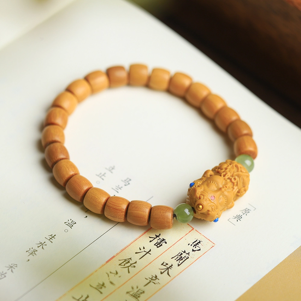 镯瑾 吉祥如意 八方来财 国潮财神新中式转运 招财 好运 檀木 手串 男女同款情侣款