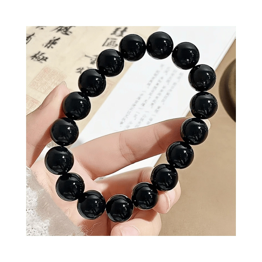 镯瑾 吉祥如意福气满满转运珠#好运 青青子衿乌金新中式国风招财绕指柔日常文玩盘玩复古灵珠念珠 菩提根 手串 男女同款情侣款