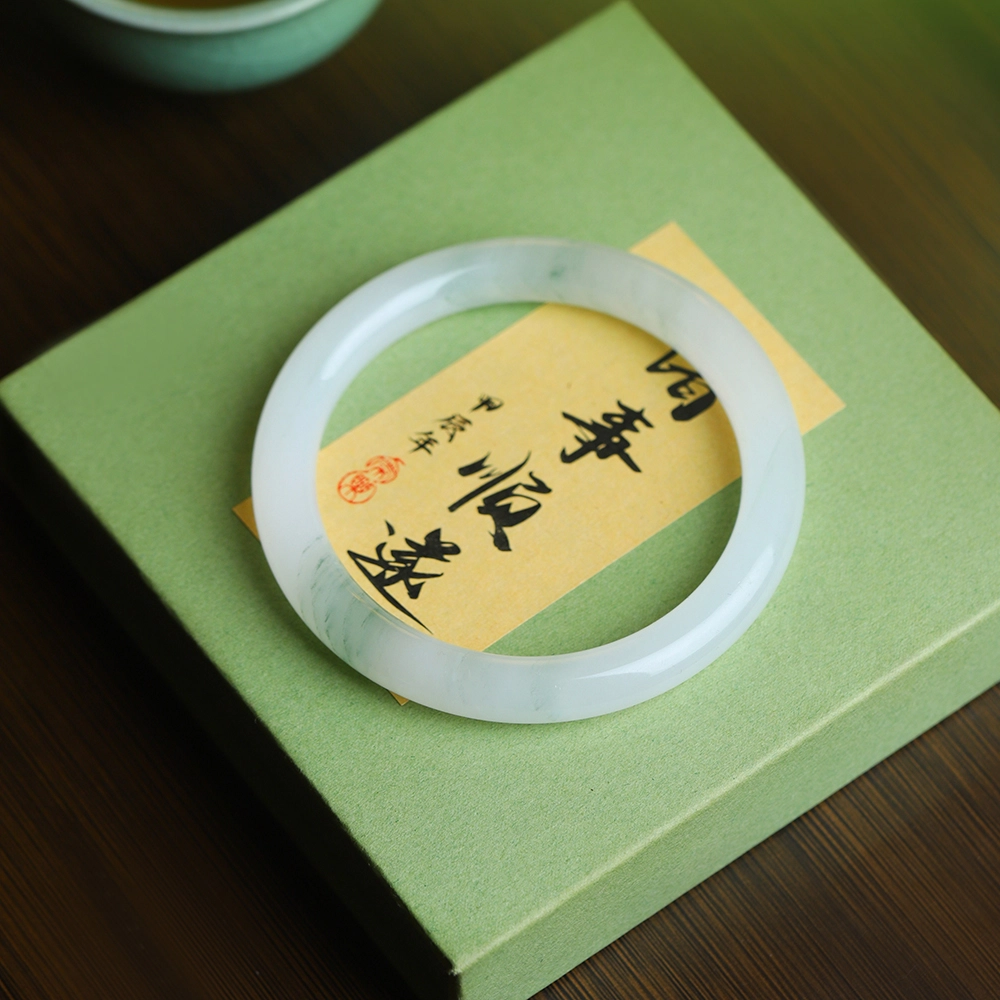 镯瑾 青山黛美人贵妃镯 新中式国风飘翠 轻奢小众高价设计 气质 古风温婉 天山翠 手镯 男女同款情侣款