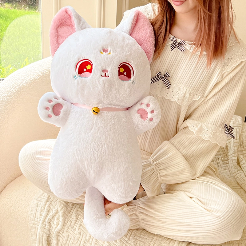 狐狸仙 可爱站姿小猫咪 奶呼呼小猫 布娃娃 玩偶 毛绒公仔