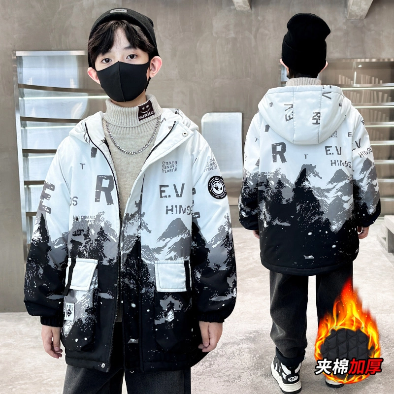 木木屋 舒适连帽拉链夹克外套 白色 青少年