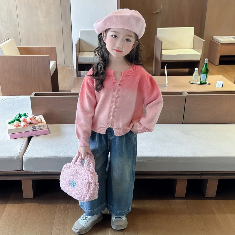 木木屋 甜美时尚轻盈舒适休闲运动套装 渐变粉中小童